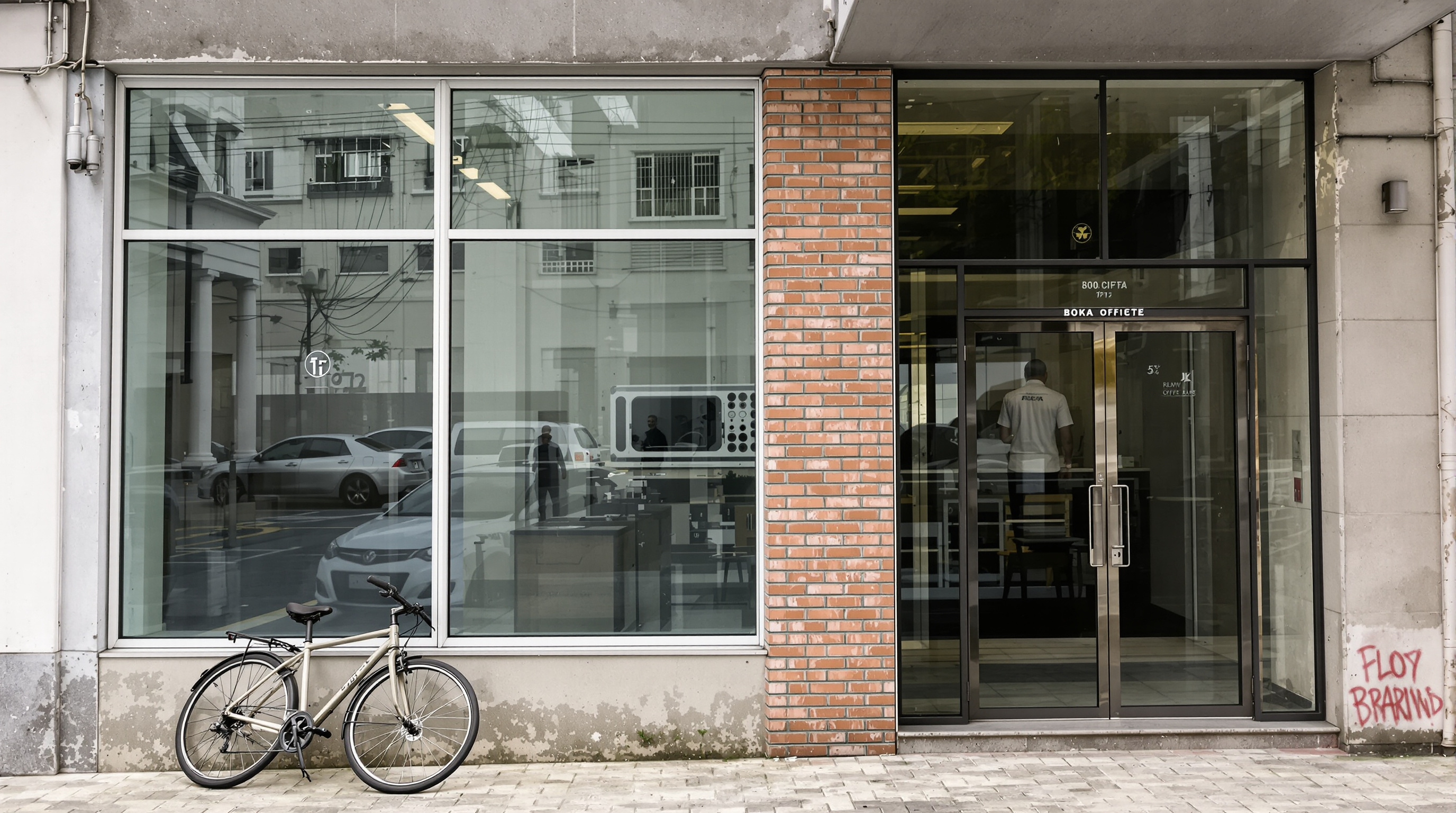 Fachada de edifício retrofit com escritórios e coworking em Boa Vista, Recife