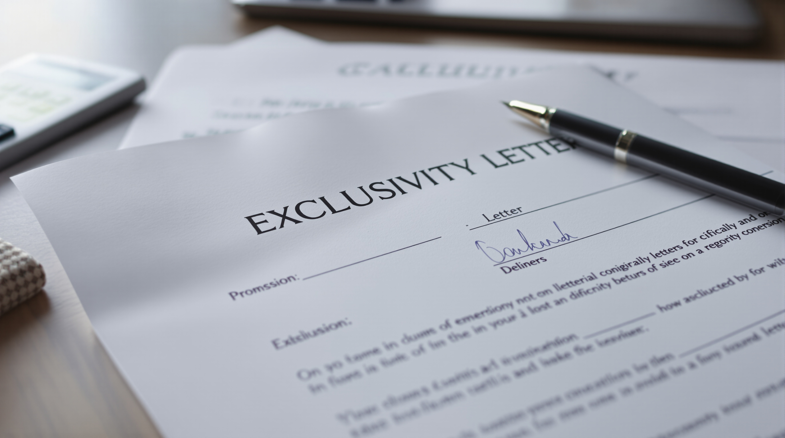 carta de exclusividade — imagem ilustrativa 2