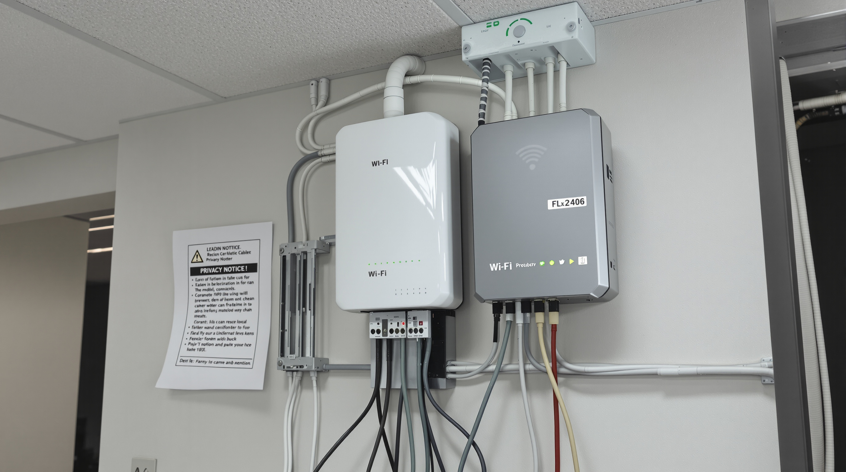 Sistema de Wi-Fi e infraestrutura de dados em condomínio com aviso de privacidade e proteção de LGPD