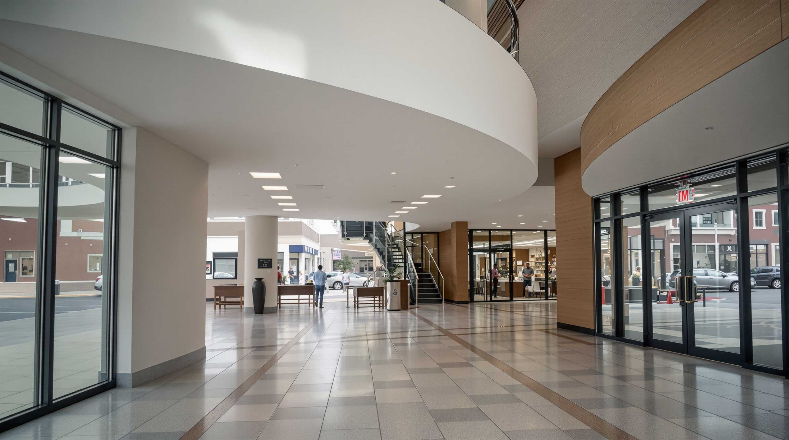 Edifício de uso misto mostrando integração entre comércio e residência no urbanismo arquitetura moderno
