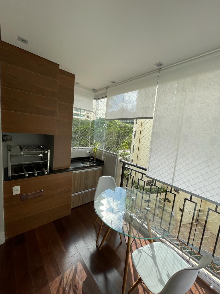 Sala de estar apartamento à venda ou para alugar em Jardins de Monet, Alphaville, Barueri — 1 suíte, 82 m² — imagem 2 de 14