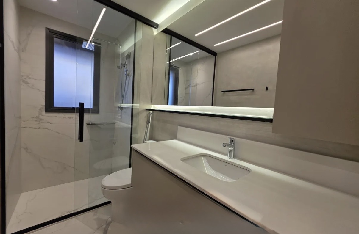 Piscina e área externa apartamento para alugar em Oka Mamore, Alphaville, Barueri — 2 suítes, 123 m² — imagem 5 de 8