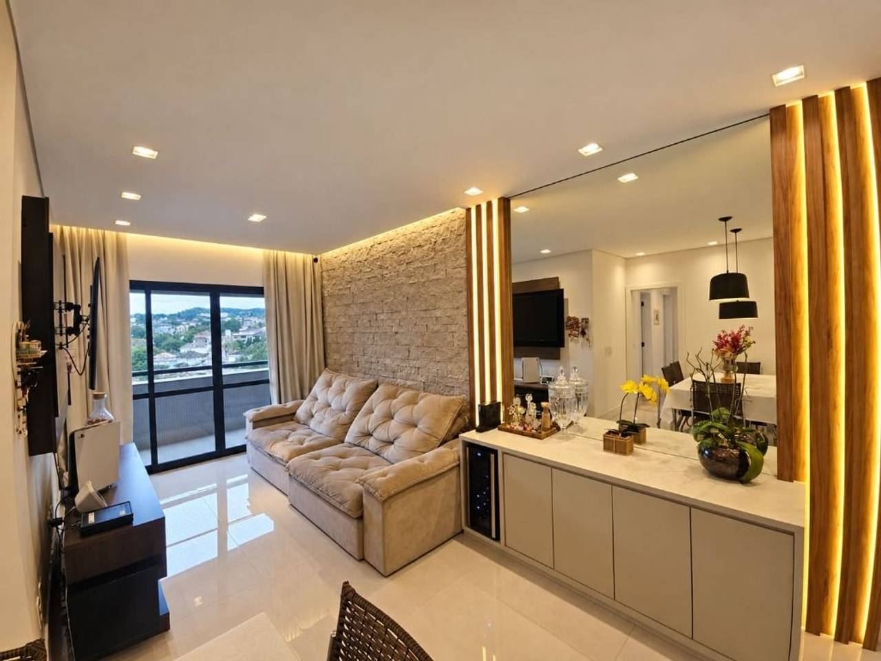 Cozinha e área gourmet apartamento à venda em Alphalife, Alphaville, Barueri — 1 suíte, 87 m² — imagem 3 de 20