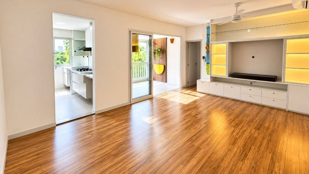 Cozinha e área gourmet apartamento à venda em Reserva Alphasítio, Tamboré, Santana de Parnaíba — 1 suíte, 96 m² — imagem 3 de 11