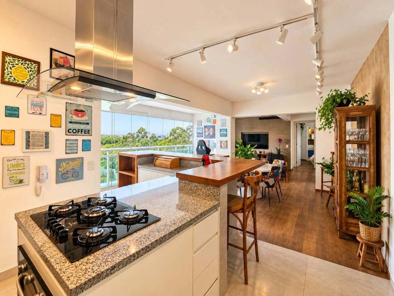 Cozinha e área gourmet apartamento à venda em One Gramercy, Alphaville, Barueri — 2 suítes, 98 m² — imagem 3 de 20