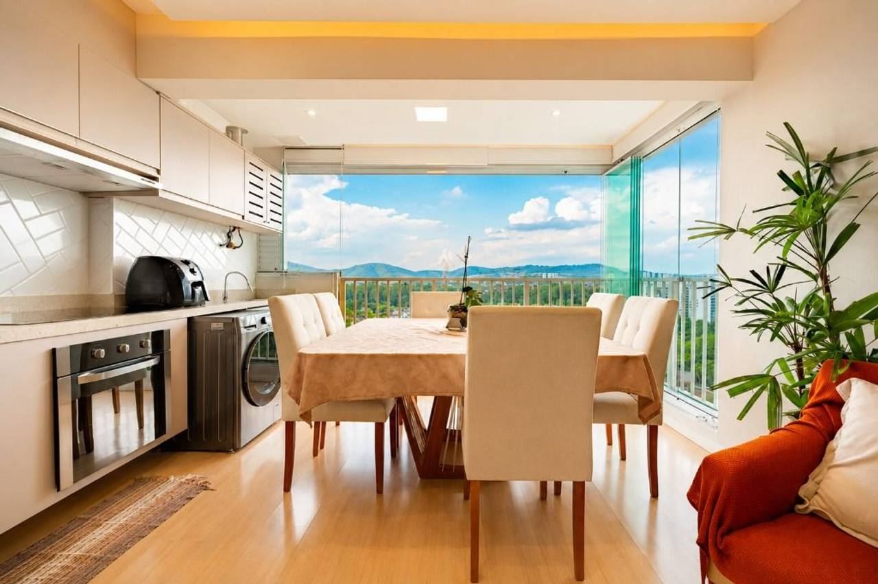 Sala de estar apartamento à venda em Condominio Acqua Park Alphaville, Barueri — 1 suíte, 59 m² — imagem 2 de 20