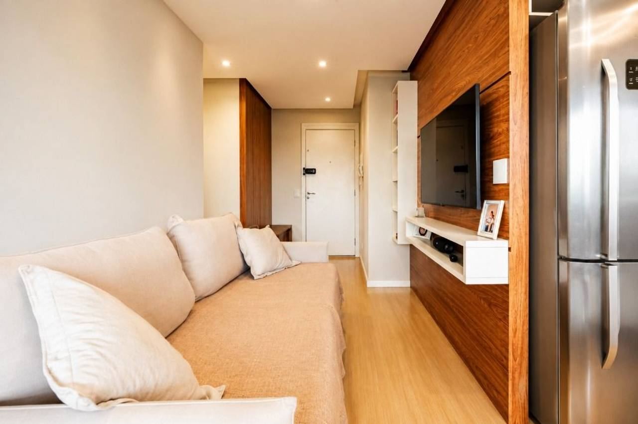 Cozinha e área gourmet apartamento à venda em Condominio Acqua Park Alphaville, Barueri — 1 suíte, 59 m² — imagem 3 de 20