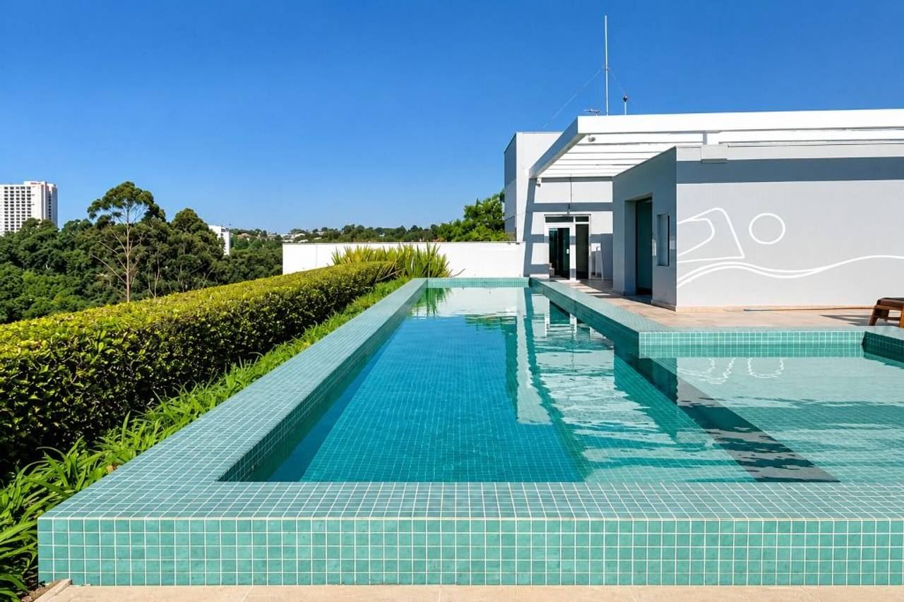 Área de convivência apartamento à venda em Trix Tambore Housing, Tamboré, Santana de Parnaíba — 1 suíte, 50 m² — imagem 6 de 10