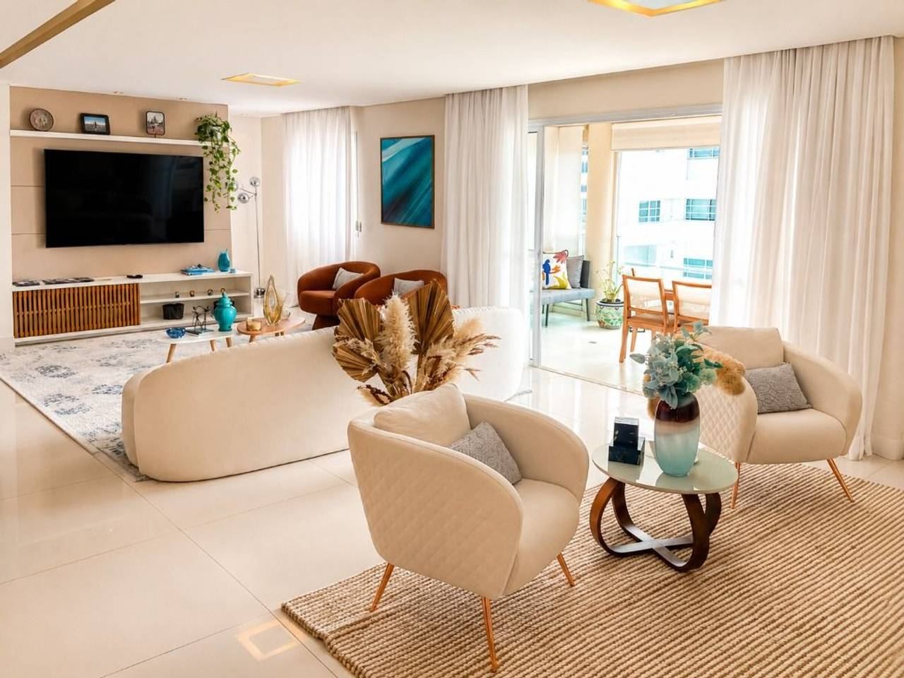 Área de convivência apartamento à venda em Eredita, Santana de Parnaíba — 3 suítes, 202 m² — imagem 6 de 20