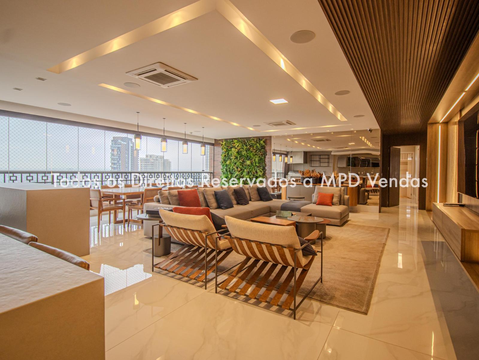 Sala de estar apartamento à venda em Condomínio Atria Alphaville, Alphaville, Barueri — 3 suítes, 228 m² — imagem 2 de 30
