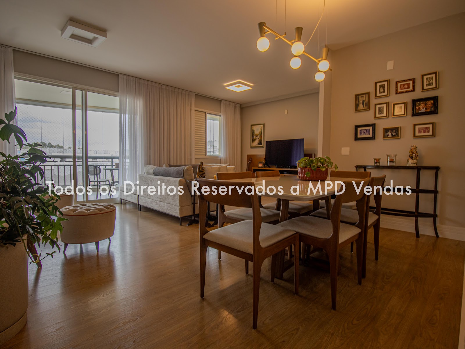 Sala de estar apartamento à venda em Jardins de Tambore , Alphaville, Santana de Parnaíba — 1 suíte, 122 m² — imagem 2 de 19