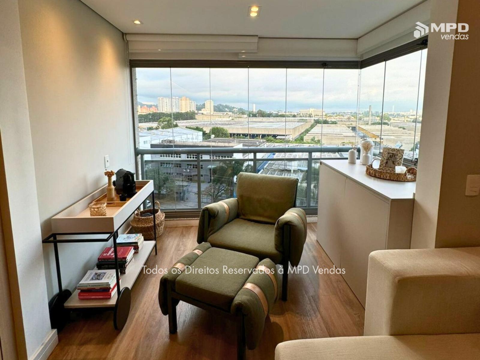 Sala de estar apartamento à venda em Wi House, Alphaville, Barueri — 2 suítes, 78 m² — imagem 2 de 15