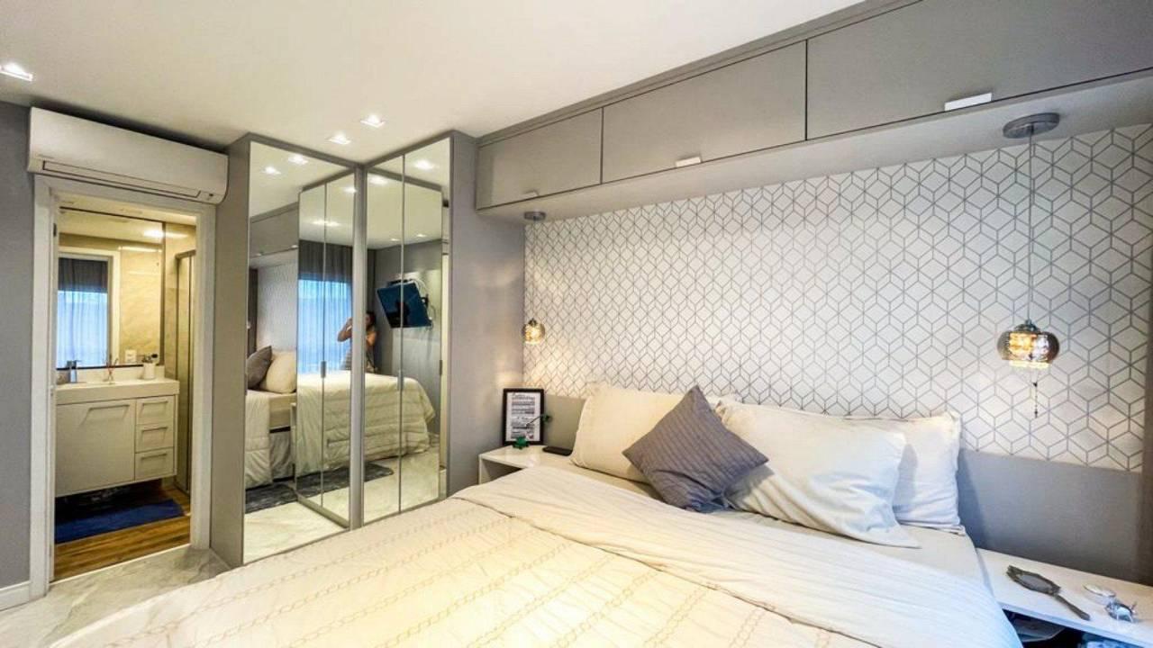 Suíte principal apartamento para alugar em Glass Alphaville, Alphaville, Barueri — 1 suíte, 67 m² — imagem 4 de 9
