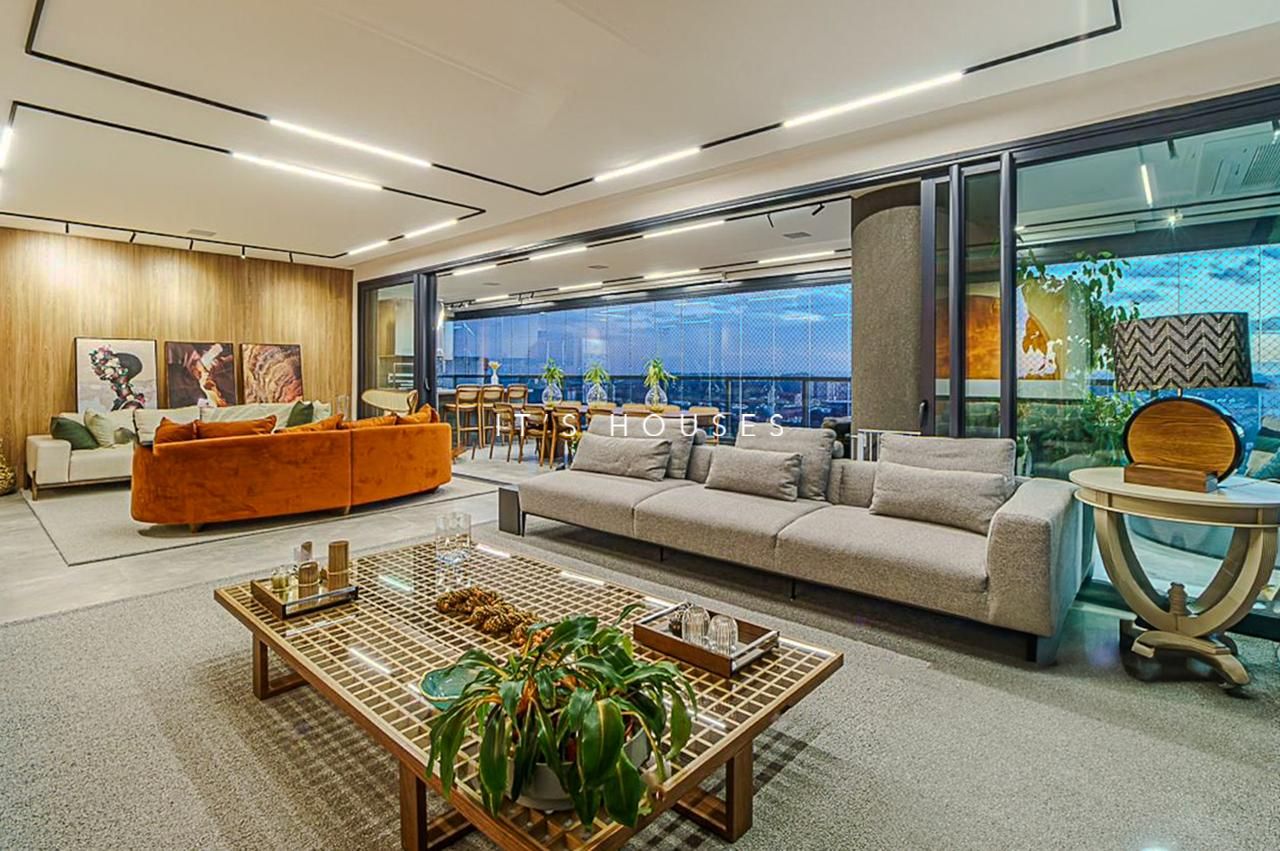 Sala de estar apartamento à venda em Canvas Alphaville, Alphaville, Barueri — 4 suítes, 344 m² — imagem 2 de 9